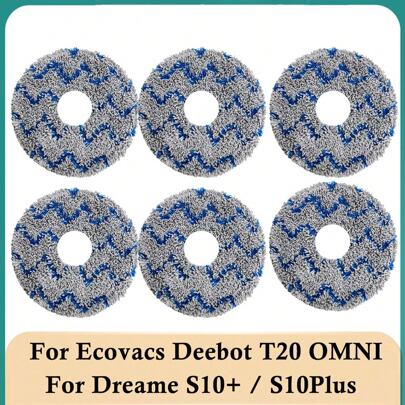 Pano para aspirador de pó robô adequado para Ecovacs Deebot T20 OMNI/X1 OMNI T10 TURBO T30S/ T30S Combo, Dreame S10+ / S10Plus / L10Plus / L10S Ultra W10S L20 X20 L30 X30 L40 X40 X50 Aspirador de pó robô esfregão