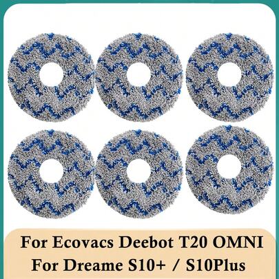Vacuum Robot Mop Cloth Suitable For Ecovacs Deebot T20 OMNI/X1 OMNI T10 TURBO T30S/ T30S Combo, Dreame S10+ / S10Plus / L10Plus / L10S Ultra W10S L20 X20 L30 X30 L40 X40 X50 Vacuum Cleaner Robot Mop