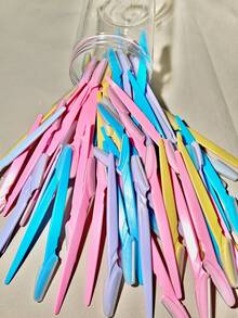 100/50/30/15 件 Dermaplaning 工具 - 男女通用面部剃须刀、修眉刀和面部剃须刀、面部脱毛刀、Dermaplane 剃须工具、理发店美发产品及配件、美容旅行必需品 - 彩色 - 查看 6