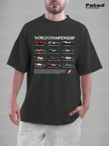 F1 World Championship Old Cars History T-Shirt 100% Cotton - Fated Car