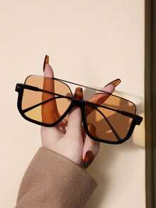 1 pereche de ochelari retro cu ramă completă din cupru pentru femei, stil clasic nou, potrivit pentru toate anotimpurile, eleganți și la modă, potriviți pentru golf, condus, ieșiri și alte ocazii, reprezintă un cadou minunat, potriviți și pentru condus, recreere în aer liber, petreceri pe plajă, fotografie stradală, festivaluri de muzică, petreceri și alte ocazii. - Culoare solidă - Vizualizare 11