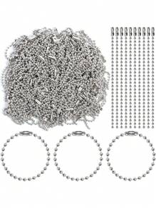 50/100/300/500 件铁喷漆链，珠链扣，DIY 珠宝配件，烤漆，彩色标签链，铁吊坠链 - 彩色 - 查看 16