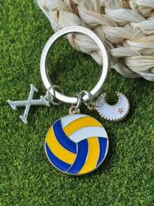 个性化排球钥匙扣礼品，送给段街运动员的礼物，感恩节和圣诞节礼物 - 黃色 - 查看 136