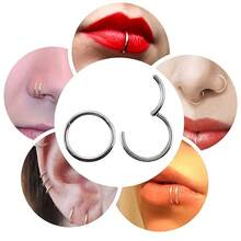 Piercing Smooth Hinged Steel Hoop With Click Clasp, Resistant, Hinged And Segmented - Kit 2-Talk - 查看 2