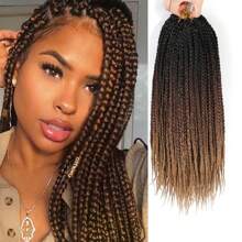 Crochet Box Braids Hair Pre Looped Goddess Box Braids Crochet Braiding Hair 3 Packs Crochet Box Braids 3x Box Braids Crochet Hair 18/24inch - Multicolor - View 27