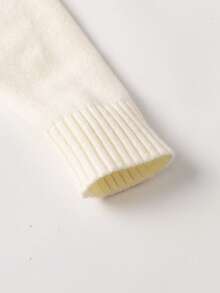 Boys' Contrast Color Striped Sweater, Argyle Knit Turtleneck Pullover, Suitable For School, Everyday Wear, Spring, Autumn, Winter - Apricot - View 5