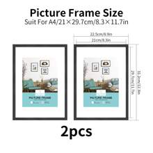 1/2/3/4pcs Wooden Photo Frame, Oak Picture Frames , White, Black Wooden Frame For Amazing Gift&Wall Art Decor, For Home, Living Room, Office Tabletop Frame And Wall Frame, Beautiful To Display Your Framliy Painting Art, Travel Photo, Graduation Photo Frame, Wedding Photo Frame Ideal Gift, A3/A4/30X40cm