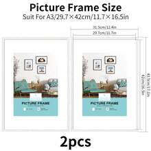 1/2/3/4pcs Wooden Photo Frame, Oak Picture Frames , White, Black Wooden Frame For Amazing Gift&Wall Art Decor, For Home, Living Room, Office Tabletop Frame And Wall Frame, Beautiful To Display Your Framliy Painting Art, Travel Photo, Graduation Photo Frame, Wedding Photo Frame Ideal Gift, A3/A4/30X40cm