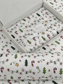 5/10/20/40pcs Christmas Lights Pattern Tissue Paper, Includes Christmas Tree, Candy, Star Patterns - 20 Inch X 14 Inch, Handmade Wrapping Paper, Easy To Protect Items, Suitable For Gift Box Filling, Party Decoration - Christmas Style Design, Durable Packaging, Holiday Packaging, Holiday Decoration - Multicolor - View 1