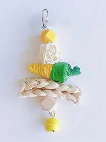 1pc Parrot Corn, Carrot, Vine Ball Hanging Toy, Medium/Small Parrot Chewing Toy, Intelligent Bird Supplies, Bird Cage Accessory, Parrot Toy (All Accessory Colors Randomly Assembled)