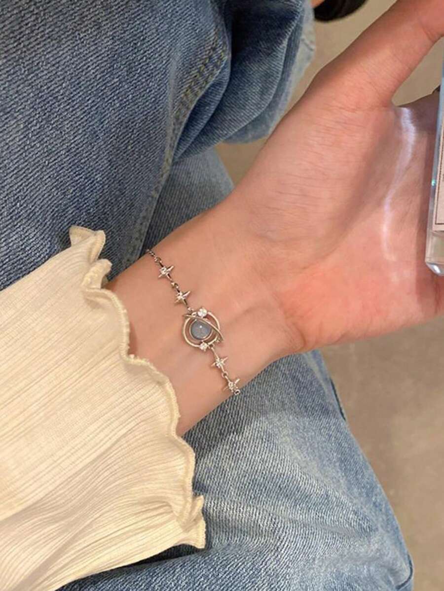 Andkiss 1 件海星和心形串饰手链，适合日常佩戴