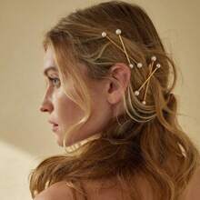 1 Peça Presilha de Cabelo em Formato de Cruz, Presilha de Cabelo com Pérola, Presilha de Franja em Formato de Cruz, Presilha de Cabelo Reto, Presilha de Cabelo Elegante com Pérola, Grampos de Cabelo, Ganchos de Cabelo, Presilhas para Cabelo, Grampos de Cabelo, Barras de Cabelo, Grampos