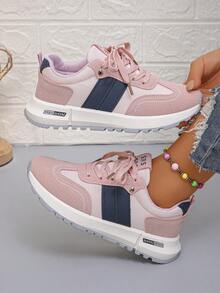 ZKBBO Women's Casual Sports Sneakers Flat Outdoor Running Walking Shoes - Pink - View 2