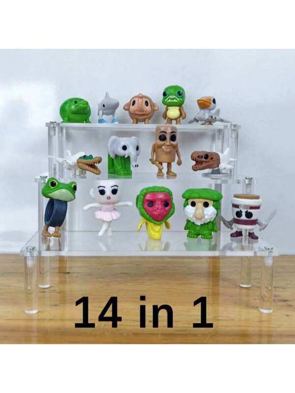 14 piezas Figuras de acción de Brainrot italiano, Lindos adornos para pastel de dibujos animados de Brainrot italiano para decoraciones de cumpleaños, regalo para fans de juegos, decoración de oficina, muñecos de Tung Tung Tung Sahur Animals, versión Q, regalo de fiesta, regalo de regreso a la escuela, figura de anime, suministros de fiesta
