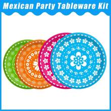 10pcs/20pcs/40pcs/80pcs/Set, Holiday Party Plates, Mexican May 5th Holiday Party Decorations Mexican Paper Disposable Plates Napkins For Taco Carnival Birthday Baby Party Tableware, Reusable Mexican Napkins Carnival Cocktail Napkins Mexican Carnival Table Decorations Party