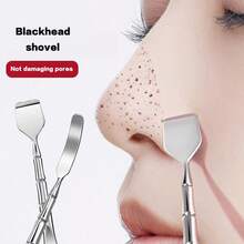1pc, Blackhead Remover Tool Set, Comedone Extractor Kit, Double-Sided Pimple Popper Tool, Facial Acne Needle, Suitable For Face Skin Cleaning - Silver - View 1