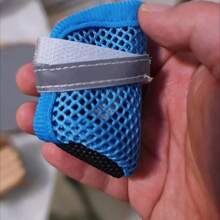 1 Paar atmungsaktive Hundeschuhe, Mesh-Design verhindert Schmutz an kleinen Hundepfoten, verstellbare Passform für Pudel, Bichon Frise, Teddy, mit reflektierendem Rand für bessere Sichtbarkeit beim Nachtspaziergang