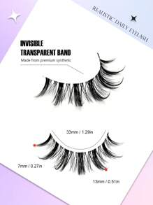 Asiteo 5对动漫风格假睫毛 - 透明睫毛柄，完美适用于角色扮演和日常佩戴，可爱卡通尖刺造型假睫毛，角色扮演假睫毛，逼真假睫毛条，假睫毛