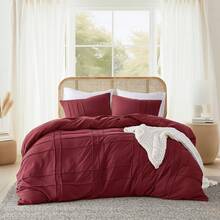 2/3 Pieces Bedding Comforter Set,Cozy Premium All Season Home Textile Fits Modern Bedroom Décor, Only 2-Pcs-Set For Twin-Twin XL Size,Christmas New Year Holiday Gifts - 紅色 - 查看 1