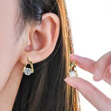 Elegant And Minimalist Style Gold Earrings, Versatile And Fashionable Earrings, Suitable For Parties And Vacations - All Year Round Durable Natural Accessories, Suitable For Daily Commuting Wear - 金色 - 查看 3