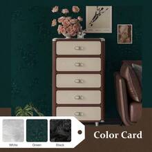 17.739; 39; X78.739; 39; Green Peel And Stick Wallpaper Gothic Floral Wall Paper Contact Paper Closeout Renter Friendly Modern Self Adhesive Damask Cabinet Vinyl Roll(78.739; 39; X17.739; 39; , Green Floral Textured) - 17.7"+x+78.7"+++綠色 - 查看 8