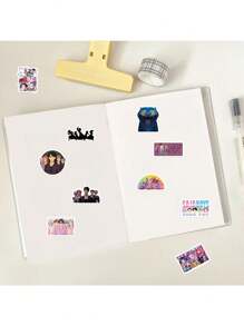 75pcs Witch Hunting Demon Boy Band Graffiti Stickers, Suitable For Diaries, Notebooks, Laptops, Water Bottles, Cars And Other Items, Gifts With Positive Messages Based On Beliefs