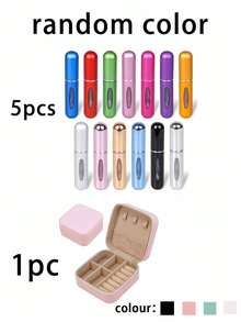 6 件旅行香水瓶，可再填充迷你雾化器，便携式袖珍古龙水喷雾器，5 毫升 - 彩色 - 查看 11