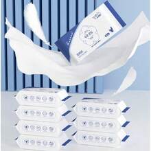 128片/64片/32片/16片/8片可冲厕湿巾，可溶解材质不会堵塞马桶，实用旅行装（8片/袋） - 彩色 - 查看 3