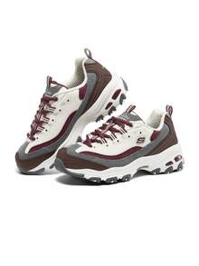 Zapatos deportivos de moda casual SKECHERS, con suela gruesa y plataforma retro, adecuados para estudiantes, regalos de cumpleaños, viajes al trabajo, senderismo, actividades al aire libre, tenis gruesos 149906 - Burdeos - Ver 5