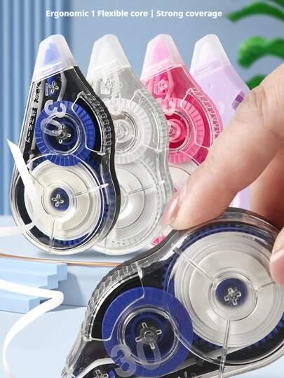 Conjunto de 3 fitas corretivas clássicas, 5 fitas corretivas para estudantes, variedades coloridas, fitas corretivas duráveis e de alta capacidade, volta às aulas, material escolar, material de correção, material de aprendizagem