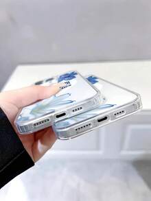 Blue And White Lilies Bible Verse Christian Print Pattern Premium Magnetic Phone Case For Compatible With IPhone 16e/16/15/14/13/12/11/ProMax/Pro/Plus/XSMax/XS/X, For Compatible With Samsung Galaxy S22/S23/S24/Plus/FE/Ultra,Fashion Female Summer Unique Cases Transparent Shockproof Anti-Drop Ultra-Thin Design Acrylic+Tpu Hard Back Non-Yellowing Clear Protection Cover Men Casing Girl Women Ultimate Protective Fundas Para Protectores De Celulares Accessories Friend Gift Aesthetic Protector Forro De Teléfono - 無色 - 查看 6