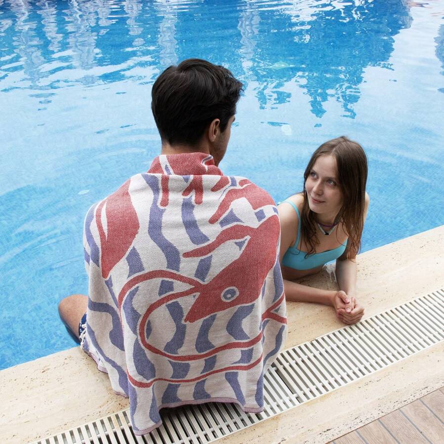 土耳其制造 Peshtemal 沙滩巾 - 轻质土耳其毛巾 - 100x180 厘米 - 柔软、快干、紧凑 - 适合海滩、沐浴、水疗和日常使用