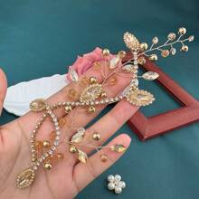 1 Stück farbige Kristall Braut Haarzubehör für Frauen, elegantes Haarband Kopfschmuck für Hochzeitskleid, handgemachter Haarreifen, geeignet für Hochzeit, Verlobung, Abschlussball