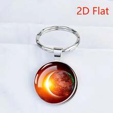 1 cái 8 hành tinh thiên hà mặt trăng sao pha lê thủy tinh móc khóa mặt dây chuyền quà tặng lưu niệm phụ kiện halloween ngày nhà giáo túi dây đeo có giá đỡ chứng minh thư phụ kiện xe hơi túi quyến rũ xe hơi giáng sinh bạn bè chị em ý tưởng quà tặng - Vũ trụ Hành tinh-2D - Xem 25