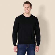 Men's Standard Crewneck Sweater,Regalos navideños, regalos de Navidad - Negro - Ver 3