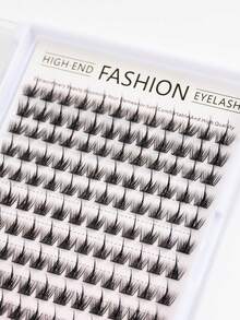 1 盒/套 12 排 144 片 C 卷长假睫毛，全新水貂毛设计，适合派对妆容，簇状睫毛，睫毛簇，猫眼睫毛，自然睫毛延长，睫毛簇，单根睫毛，睫毛，假睫毛 - 黑色 - 查看 6