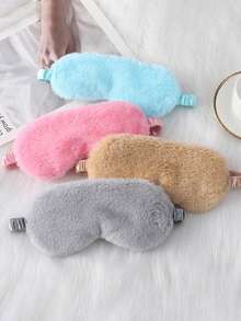 Maschera per gli occhi in colore unito e in morbido pile, comoda copertura per gli occhi per casa, riposo, viaggio, lavoro, maschera per il sonno che blocca la luce, adatta per autunno/inverno, scuola, ritorno a scuola, viaggio, elementi essenziali per il viaggio, elementi essenziali per la casa, maschera per gli occhi, maschera per il sonno