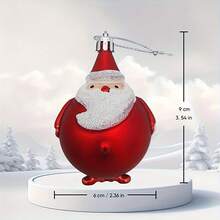 2pcs Christmas Funny Hanging Decor, Santa Claus Plastic Hanging Ornaments, Christmas Tree Decorations, Scene Decor, Atmosphere Decor, Christmas Party Decorations