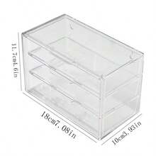 1 件亚克力透明 3/5/7 格防尘抽屉式收纳盒、文具、珠宝、化妆品收纳架 - 無色 - 查看 8
