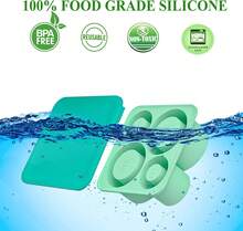 Tumbler Ice Mold Set - Silicone Ice Tray With Lid, Suitable For Frozen Drinks, Juice, Whiskey, Cocktails, And Coffee, Compatible With 20-40 Oz Glass And  Tumblers, Practical Ice Mold,11114389 - Green - View 9