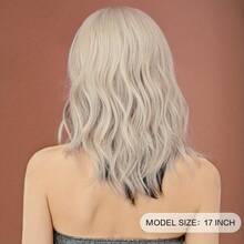 Women's Silver Gray Blue Green Synthetic Wig For Crazy Party Dress Up - White - View 2
