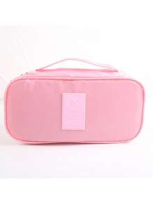 1pc Large Capacity Lingerie Storage Bag, Waterproof Travel Organizer - Burgundy - View 3