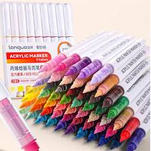 9/81/126 Colors Straight Liquid Acrylic Marker Pen Students Drawing Painting Graffiti Colour Pen Art Felt Pens Art Watercolor Pen