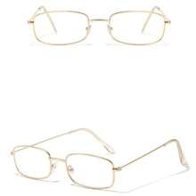 1 Paar Vintage quadratische silberne Nicht-Rezept-Brillen, Mode für Street-Style und täglichen Gebrauch