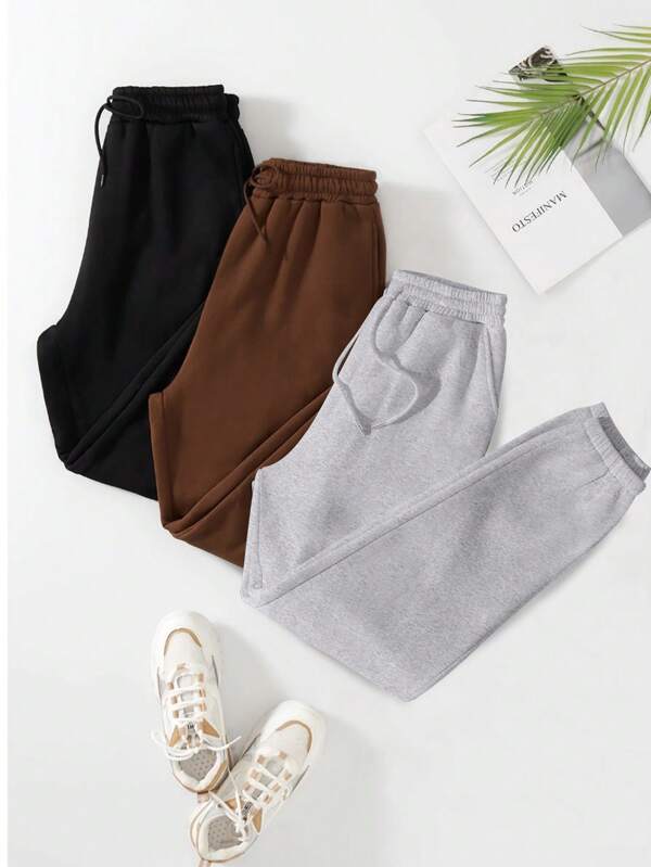 Nuovi pantaloni casual da donna in 3 pezzi con cordoncino, pantaloni sportivi per uso domestico, pantaloni da jogging per donna, pantaloni caldi per l'autunno e l'inverno, pantaloni per sport all'aperto e escursionismo