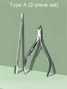 1/2/3 Stücke Silber Japanische Nagelhautschere, Edelstahl Nagelhautschneider mit Nagelhautschieber, professionelle Nagelpflegewerkzeuge für Salon-Qualität Nagelhaut- und Hornhautentfernung