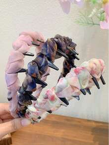 1/2/3 chiếc băng đô vải trơn màu thủ công cho nữ, dây buộc tóc co giãn thoải mái, phụ kiện tóc phong cách Pháp cổ điển thanh lịch, chống trượt, không gây hư tổn - Nhiều màu - Xem 9