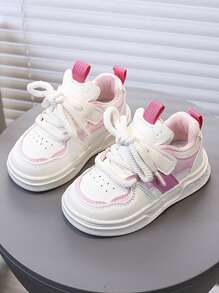 2025 Herbst Neue Kinder Sportschuhe mit Lederoberseite, koreanische Version weiche Sohle Mädchen Segeltuch Schuhe, rutschfest & bequeme Kinder Freizeitschuhe