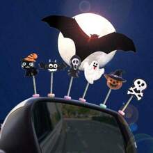 6 件随机颜色汽车仪表盘万圣节摇晃装饰