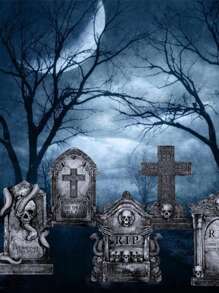 6 pezzi Decorazioni per tombe di Ognissanti con picchetti - perfette per cimitero all'aperto e decorazioni da prato